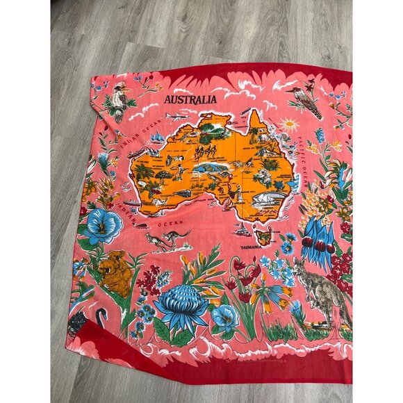 Australia Sarong XL Tourist map animals Ozar Featherdale Wildlife park - Picture 4 of 7